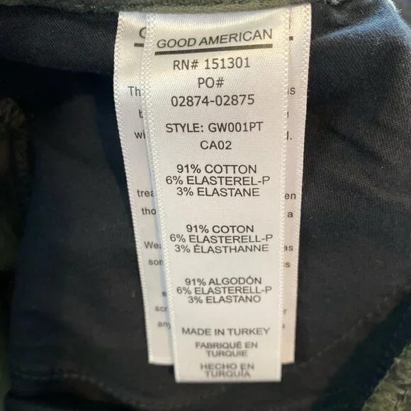 Good American Good Waist Skinny Jeans in Camo GW001PT 4/27 - Picture 6 of 12